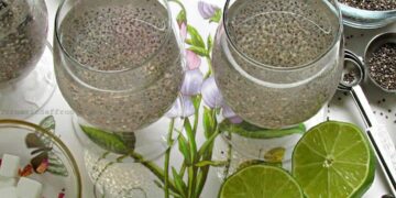 Pha nước hạt chia với nước mát